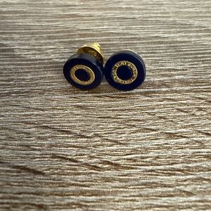 Tory Burch Navy and Gold Earrings